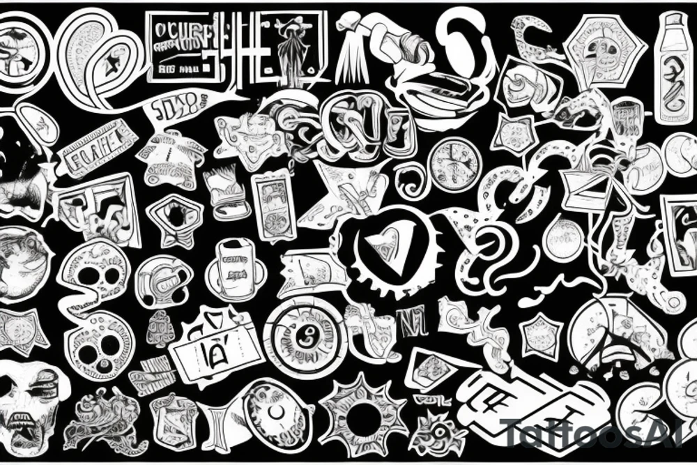 Word curiousity in style crossword tattoo idea