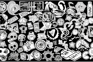 Word curiousity in style crossword tattoo idea
