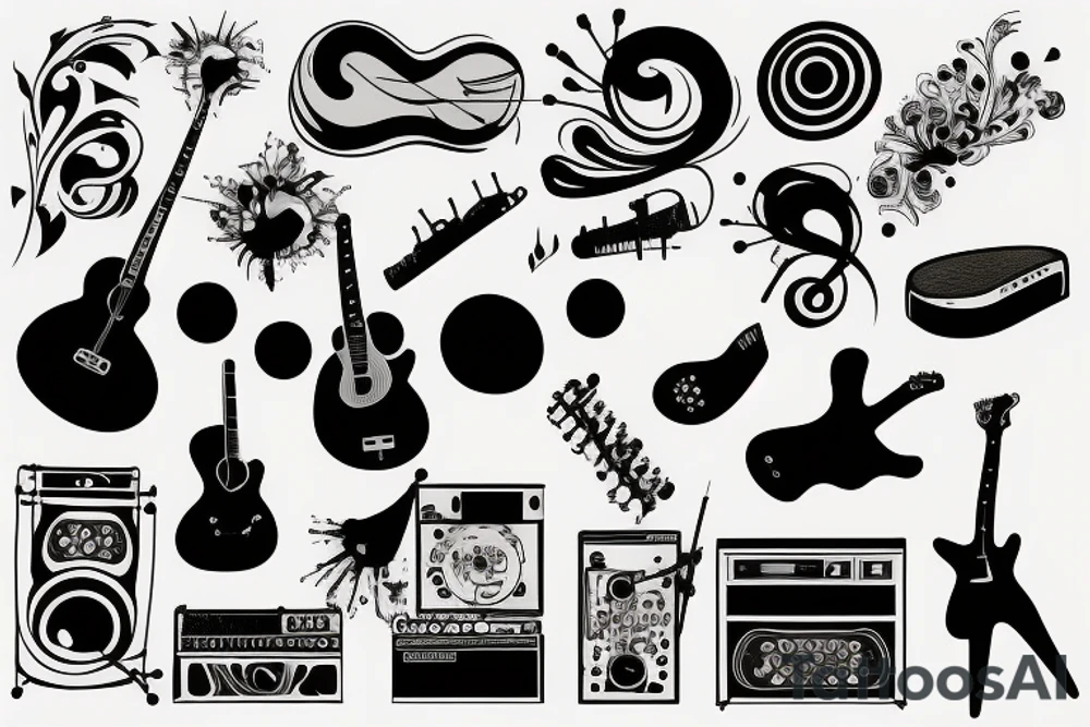 Music, guitar tattoo idea