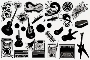 Music, guitar tattoo idea