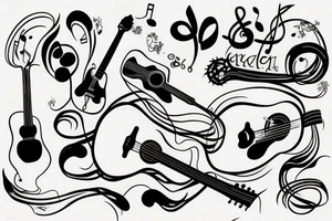 Music, guitar tattoo idea
