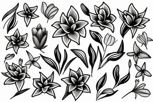 small lily flower tattoo idea