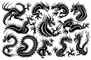 Dragon green tattoo idea