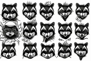 a racoon burning a bridge tattoo idea