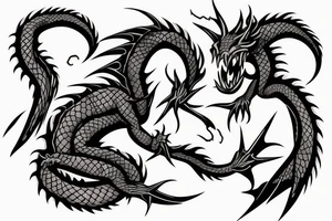 Colour dragon on shoulder tattoo idea