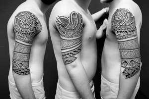Feeling for dad and son. In small size and with name parshwa tattoo idea