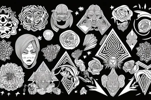 a psychedelic tribute to postivity tattoo idea