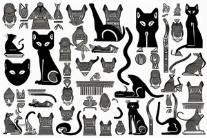 Egyptian cat tattoo idea