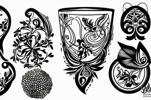 cocktail glass tattoo idea