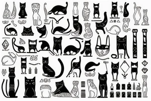 Egyptian cat tattoo idea