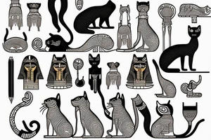 Egyptian cat tattoo idea