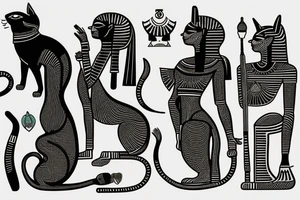 Egyptian cat tattoo idea