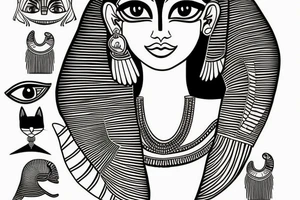 Egyptian cat tattoo idea