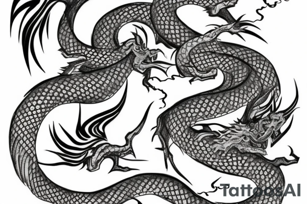 Japanese dragon tattoo idea