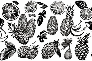 Tropical Fruit tattoo idea