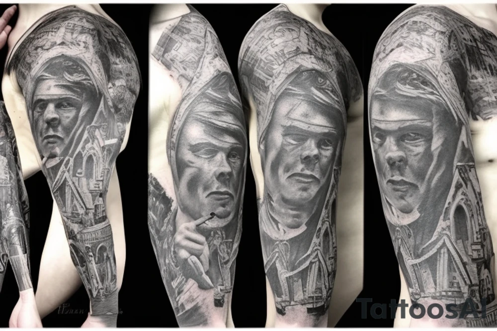 the dome of milano and some statues from it tattoo idea