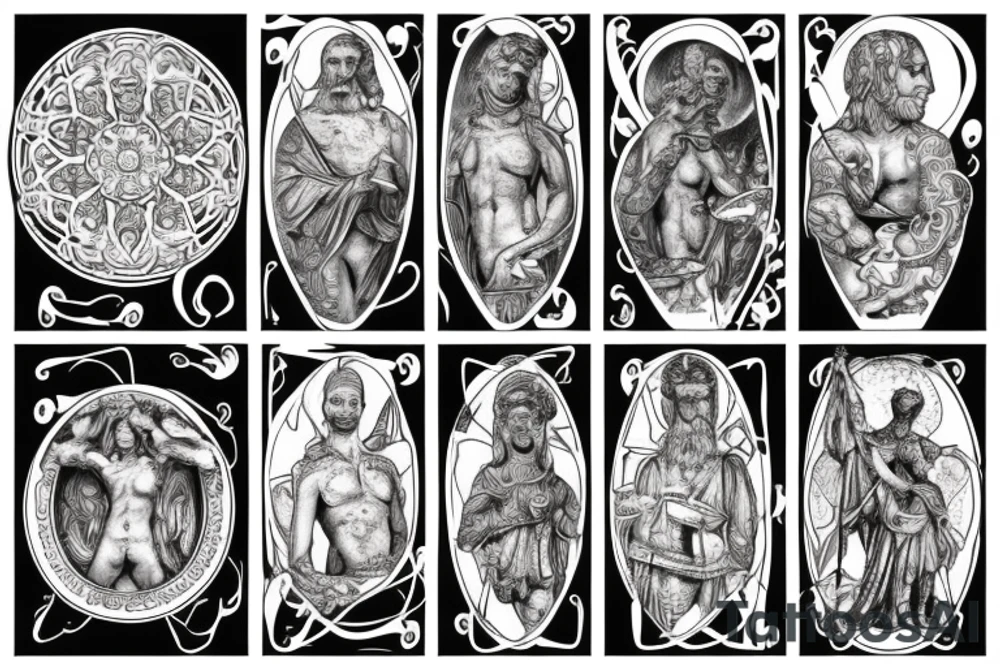 the dome of milano and some statues from it tattoo idea
