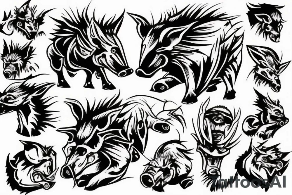 Battle hog tattoo idea