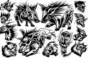 Battle hog tattoo idea