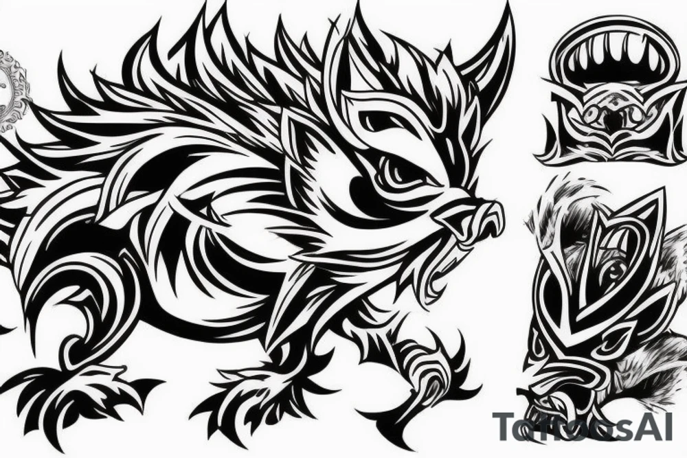 Battle vicking hog tattoo idea
