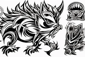 Battle vicking hog tattoo idea