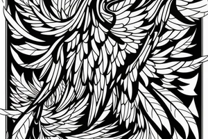 thin long graceful bird with spread wings tattoo idea