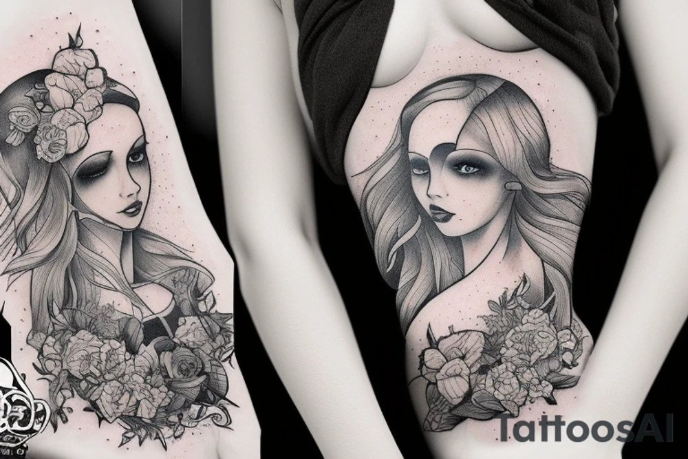 Портрет женщины tattoo idea