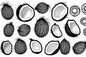 open coconut tattoo idea