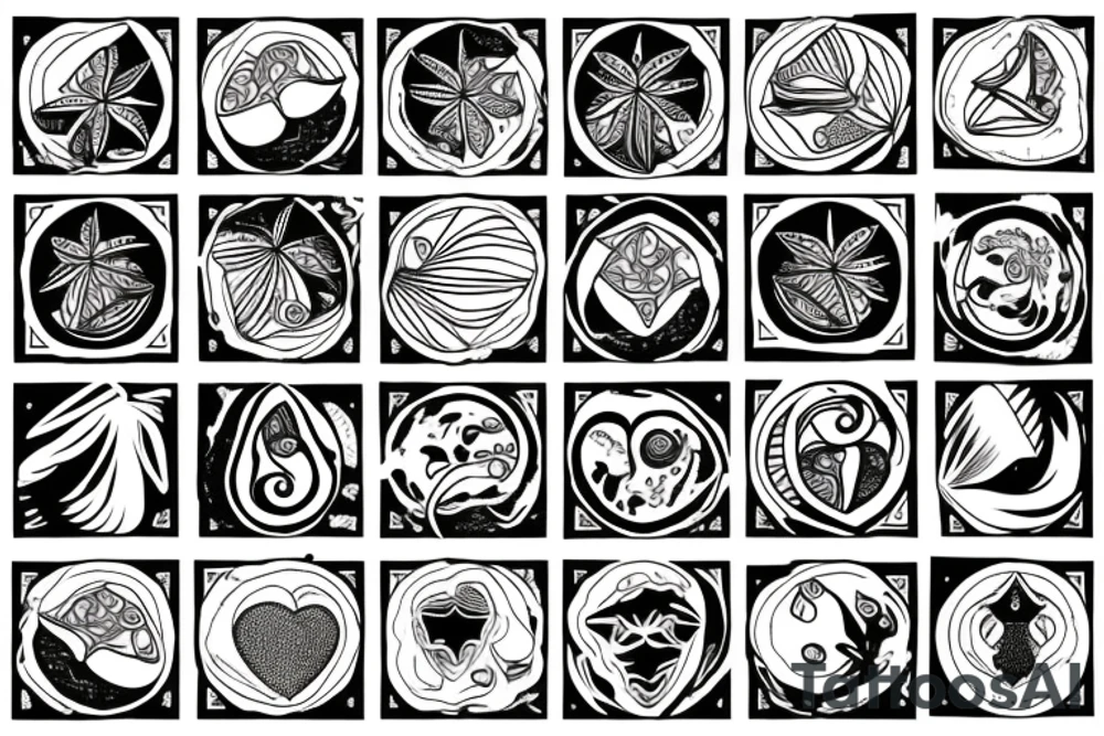 open coconut tattoo idea