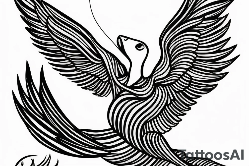 thin long graceful bird with spread wings tattoo idea thin long graceful bird with spread wings tattoo idea