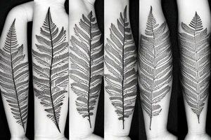 fern leaves tattoo idea