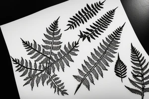 fern leaves tattoo idea