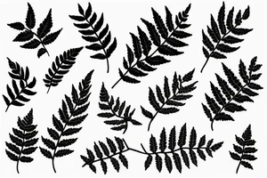fern leaves tattoo idea