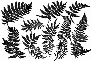 fern leaves tattoo idea