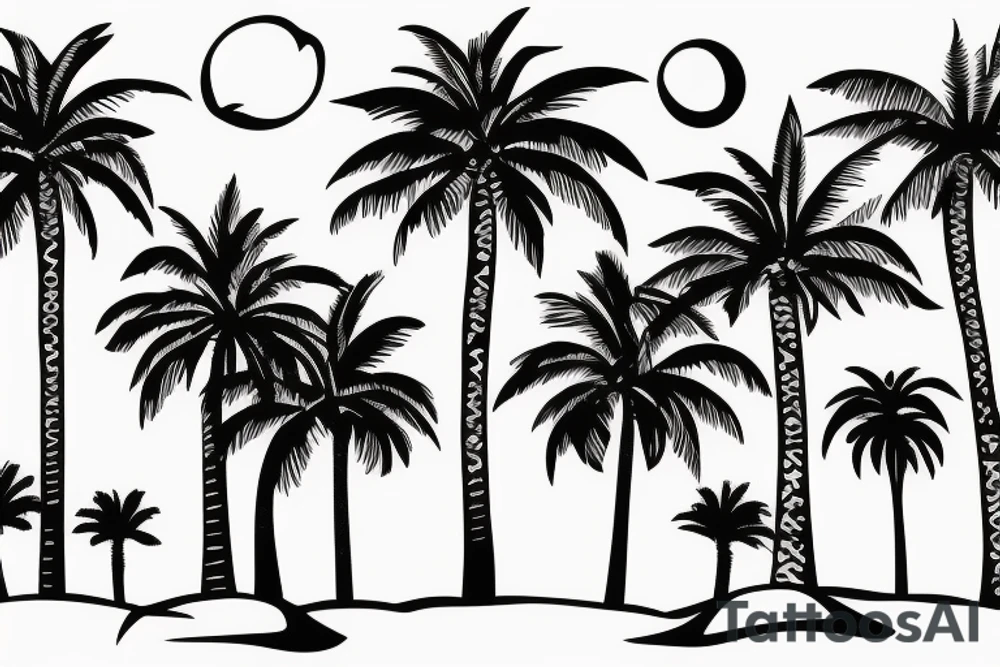 palm trees tattoo idea