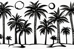 palm trees tattoo idea