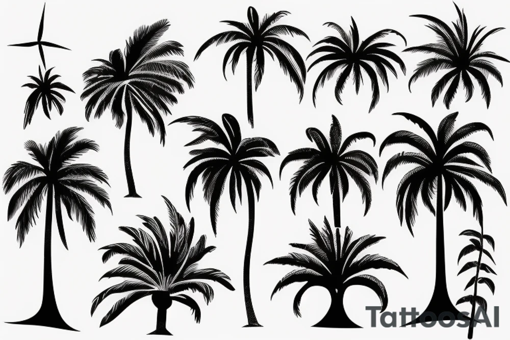 palm trees tattoo idea