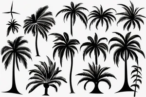 palm trees tattoo idea