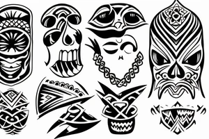 tiki beach tattoo idea