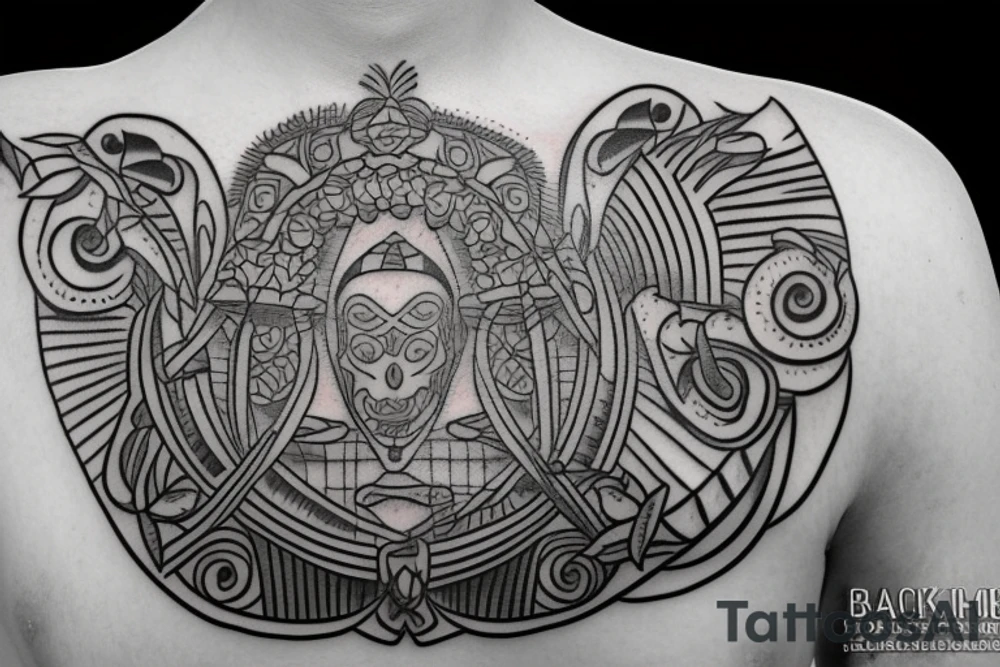 tiki beach tattoo idea