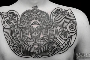 tiki beach tattoo idea