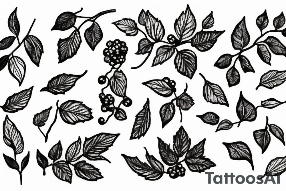 berry bush tattoo idea