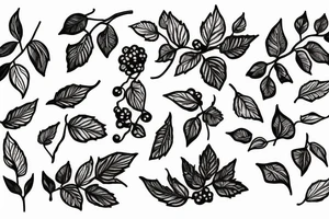 berry bush tattoo idea