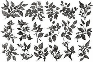 berry bush tattoo idea