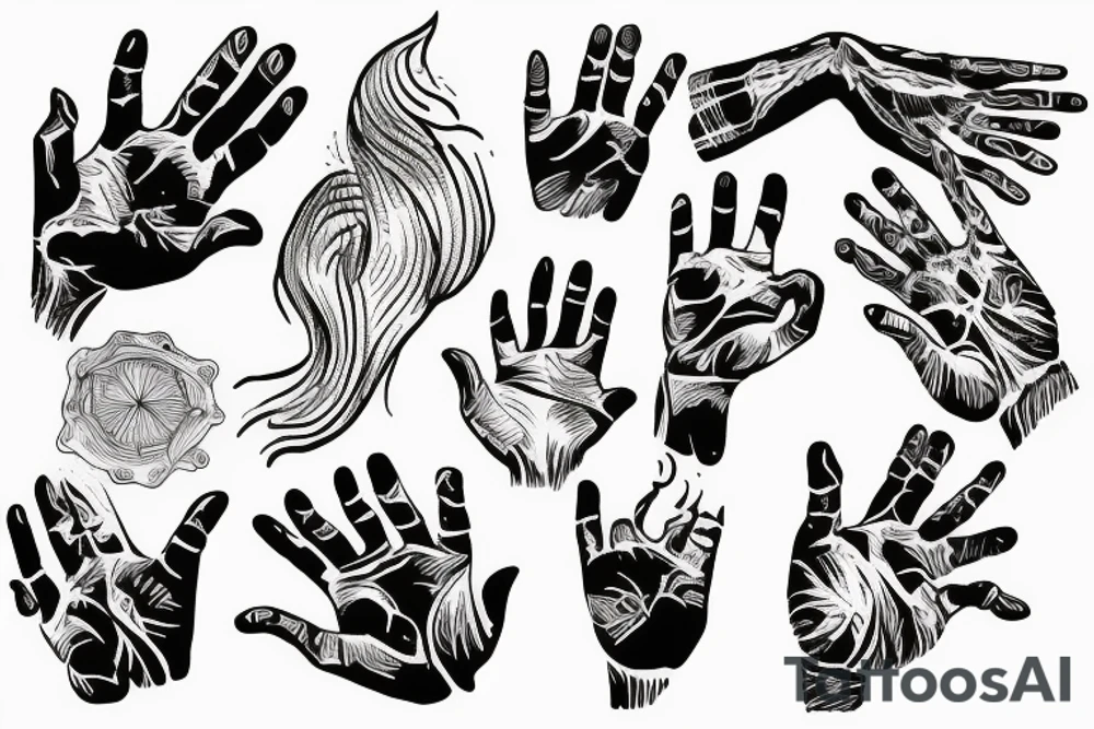 outstretched hand tattoo idea