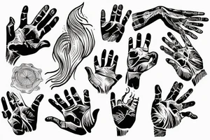 outstretched hand tattoo idea