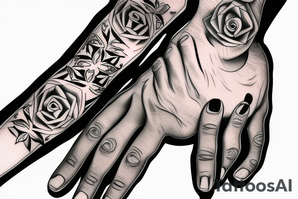 outstretched hand tattoo idea