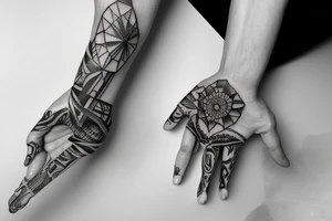 outstretched hand tattoo idea