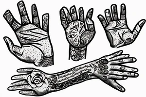 outstretched hand tattoo idea