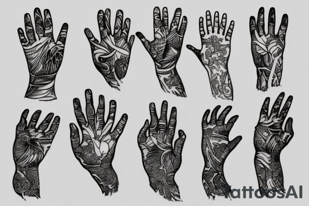 outstretched hand tattoo idea